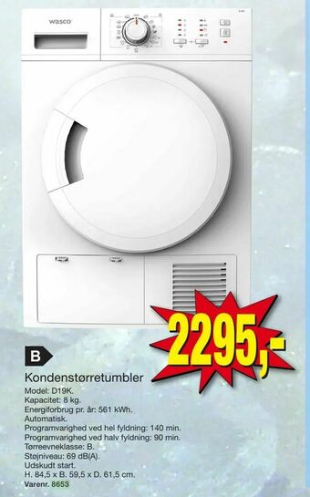 Harald Nyborg Kondenstørretumbler tilbud