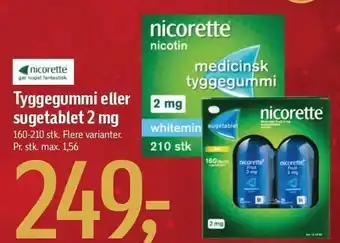 Føtex Tyggegummi eller sugetablet 2 mg tilbud