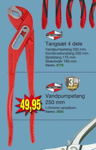 Harald Nyborg Vandpumpetang 250 mm tilbud