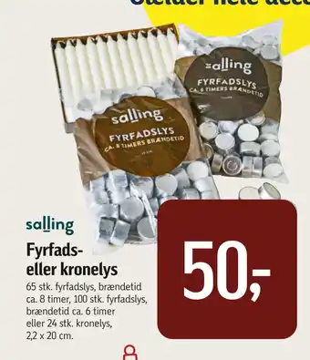 Føtex Fyrfads- eller kronelys tilbud