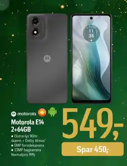 Føtex Motorola E14 2+64GB tilbud