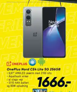 Bilka OnePlus Nord CE4 Lite 5G 256GB tilbud