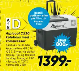 Bilka Alpicool CX30 køleboks med kompressor tilbud
