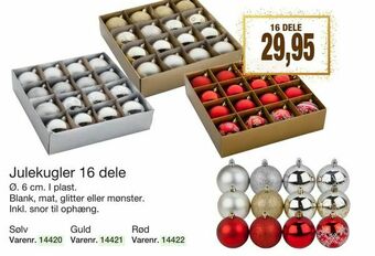 Harald Nyborg Julekugler 16 dele tilbud