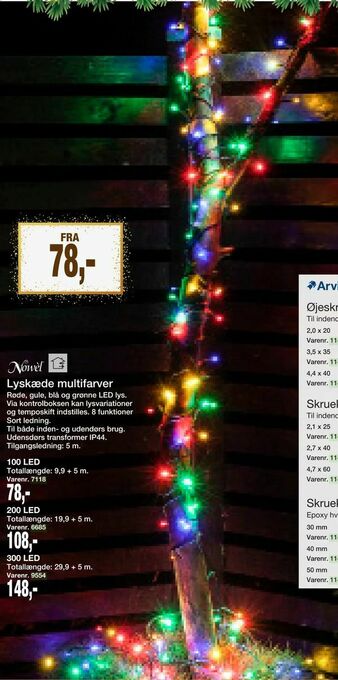 Harald Nyborg Lyskæde multifarver tilbud