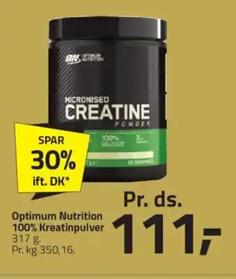 Fleggaard OPTIMUM NUTRITION 100% Kreatinpulver tilbud