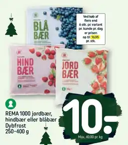 REMA 1000 REMA 1000 jordbær, hindbær eller blåbær tilbud