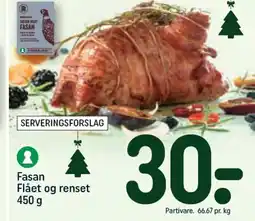 Fasan Flået og renset
