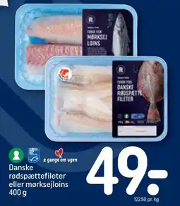 REMA 1000 Danske rødspættefileter eller mørksejloins tilbud