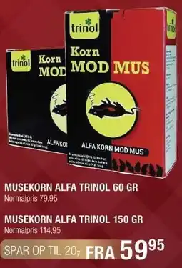 Land & Fritid MUSEKORN ALFA TRINOL tilbud
