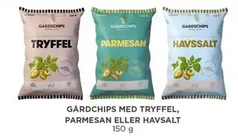 MENY GÅRDCHIPS MED TRYFFEL, PARMESAN ELLER HAVSALT tilbud