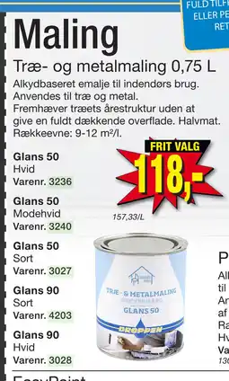 Harald Nyborg Træ- og metalmaling 0,75 L tilbud