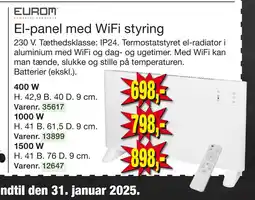 Harald Nyborg El-panel med WiFi styring tilbud