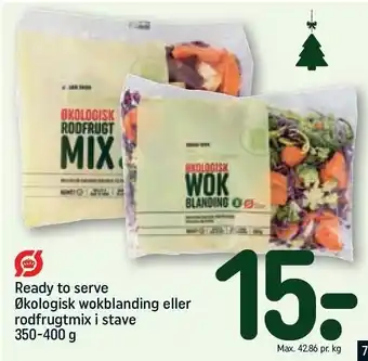 REMA 1000 Ready to serve Økologisk wokblanding eller rodfrugtmix tilbud