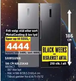 Power 186 CM KØLESKAB tilbud