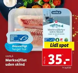 Lidl HAVBLA Morksejfileter uden skind tilbud