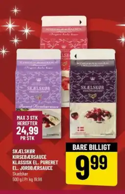 SKÆLSKØR Kirsebærsauce klassisk el. pureret el. jordbærsauce