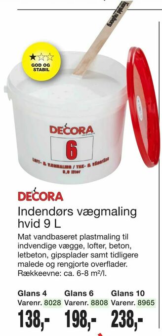 Harald Nyborg Indendørs vægmaling hvid 9 L tilbud