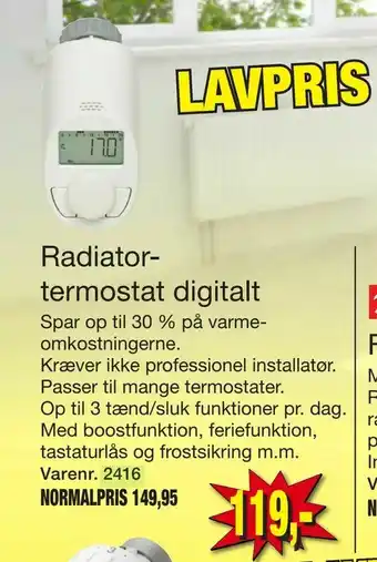 Harald Nyborg Radiator termostat digitalt tilbud