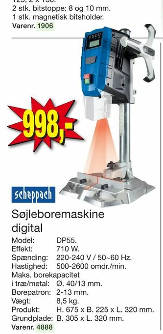 Søjleboremaskine digital