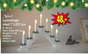 Harald Nyborg Lysestage med 7 LED lys tilbud