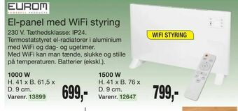 Harald Nyborg El-panel med WiFi styring tilbud