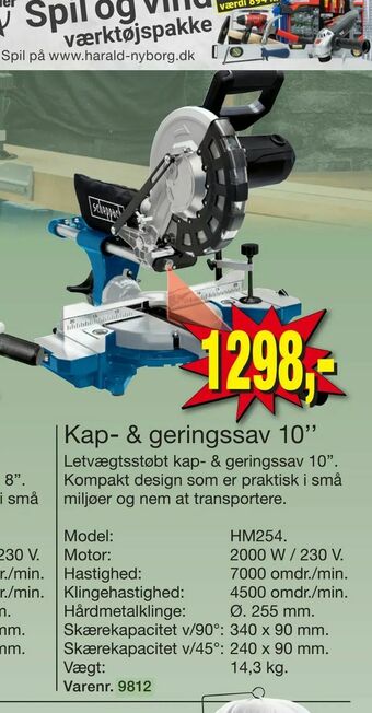 Harald Nyborg Kap- & geringssav 10'' tilbud