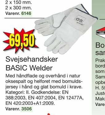 Harald Nyborg Svejsehandsker BASIC Welder tilbud
