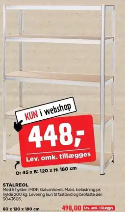 jem & fix STÅLREOL tilbud