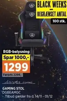 Power GAMING STOL tilbud