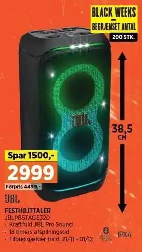 Power FESTHØJTTALER tilbud