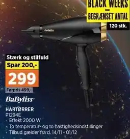 Power HÅRTØRRER tilbud
