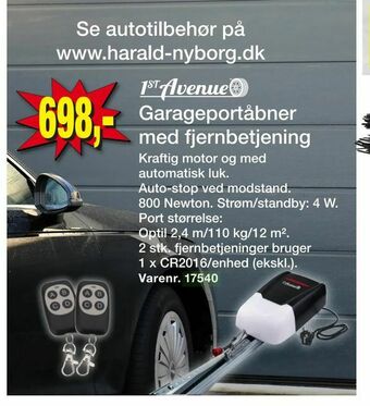 Harald Nyborg Garageportåbner med fjernbetjening tilbud