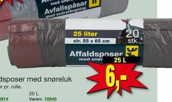 Harald Nyborg Affaldsposer med snøreluk tilbud