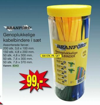Harald Nyborg Genoplukkelige kabelbindere i sæt tilbud