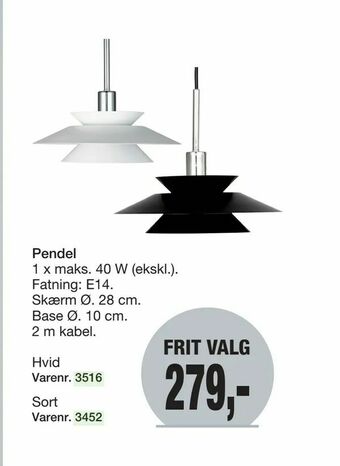 Harald Nyborg Pendel tilbud