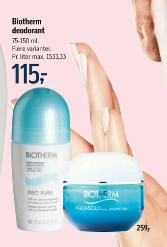 Føtex Biotherm deodorant tilbud