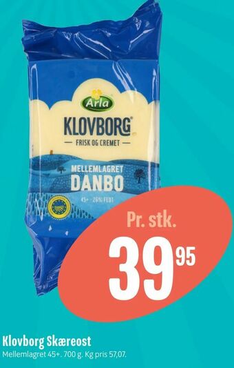 Min Købmand Klovborg Skæreost tilbud