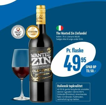 Min Købmand The Wanted Zin Zinfandel tilbud