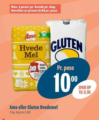 Min Købmand Amo eller Gluten Hvedemel tilbud