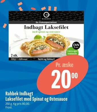 Min Købmand Rahbek Indbagt Laksefilet med Spinat og Ostesauce tilbud