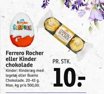 SPAR Ferrero Rocher eller Kinder chokolade tilbud