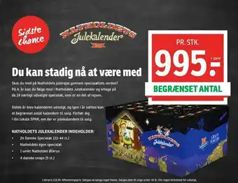 SPAR Natholdets julekalender 2021 tilbud