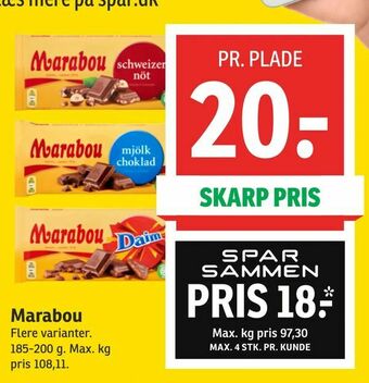 SPAR Marabou tilbud