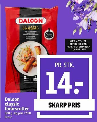 SPAR Daloon classic forårsruller tilbud