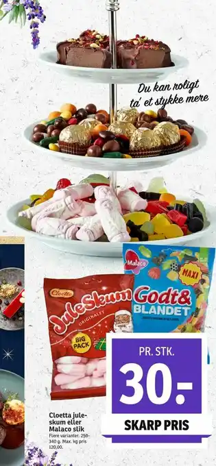 Cloetta jule skum eller Malaco slik