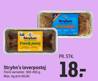 SPAR Stryhn's leverpostej tilbud