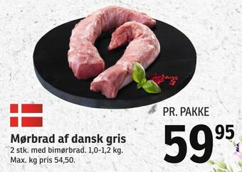 SPAR Mørbrad af dansk gris tilbud