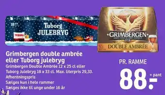 Grimbergen double ambrée eller Tuborg julebryg