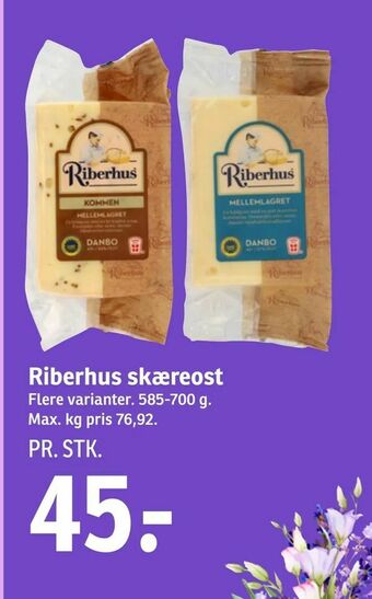 SPAR Riberhus skæreost tilbud